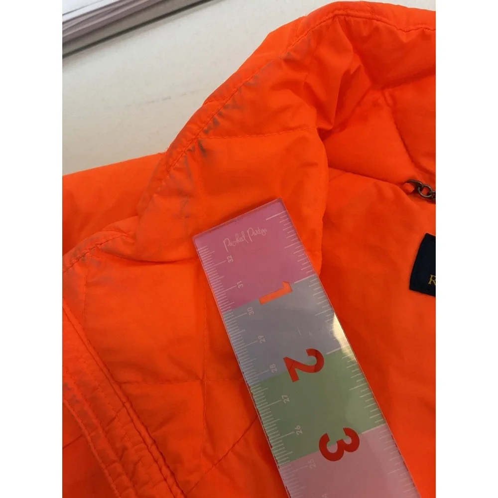 Polo Ralph Lauren Mens Performance Down Puffer Jacket Neon Orange Size Medium